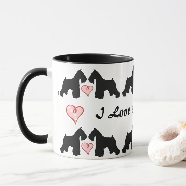 Schnauzer-Kaffee-Tasse Tasse (Mit Donut)