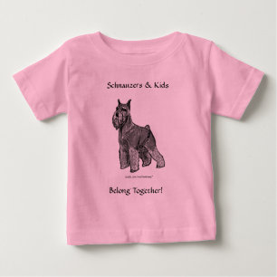 Schnauzer & Kinder gehören zusammen! Säugling Baby T-shirt