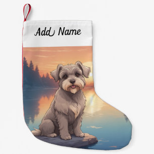 Schnauzer kleiner weihnachtsstrumpf