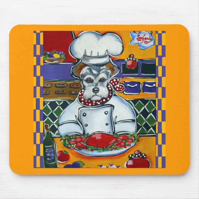 Schnauzer Koch Mousepad (Vorne)