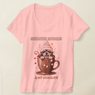 Schnauzer Kuscheln & Heiße Schokolade T-Shirt