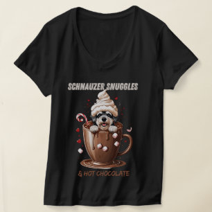 Schnauzer Kuscheln & Heiße Schokolade T-Shirt