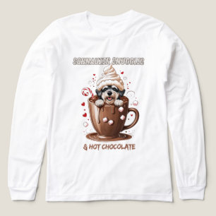 Schnauzer Kuscheln & Heiße Schokolade Tri-Blend Shirt