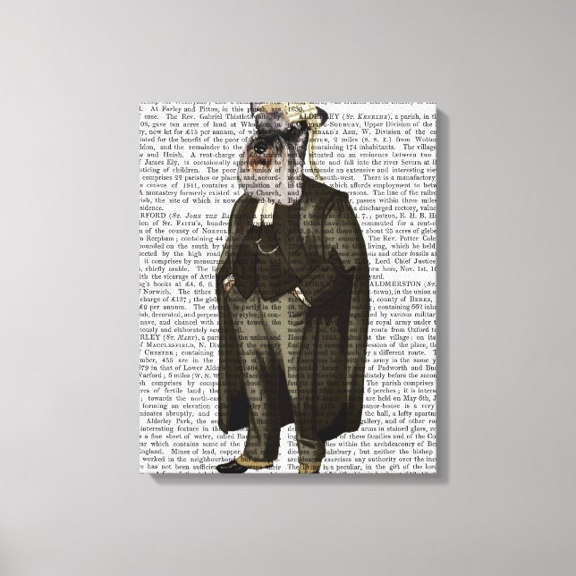 Schnauzer Lawyer Leinwanddruck (Vorderseite)