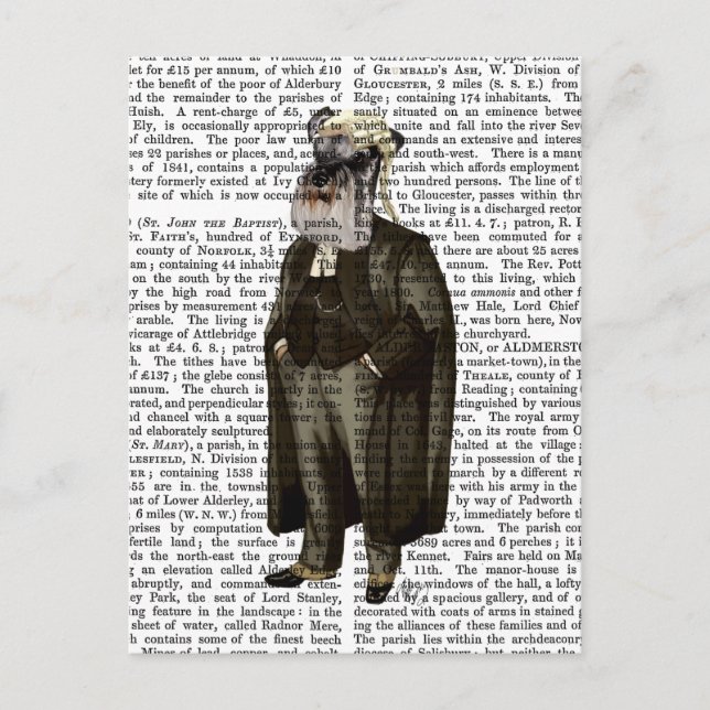 Schnauzer Lawyer Postkarte (Vorderseite)