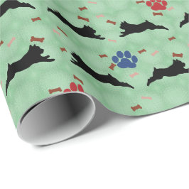 Schnauzer Leaping Geschenkpapier