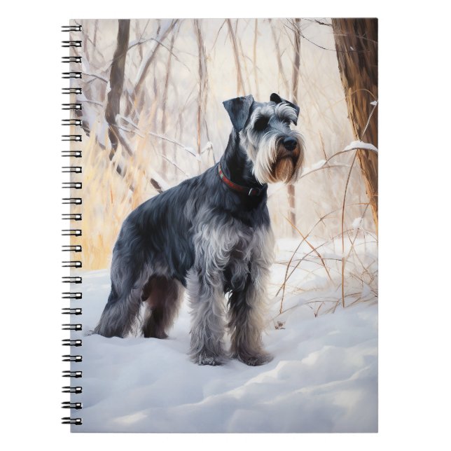 Schnauzer Let It Schnee Weihnachten Notizblock (Vorderseite)