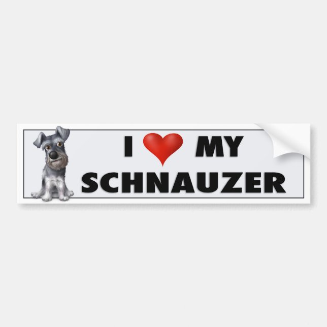 Schnauzer-Liebe-Aufkleber Autoaufkleber (Vorne)
