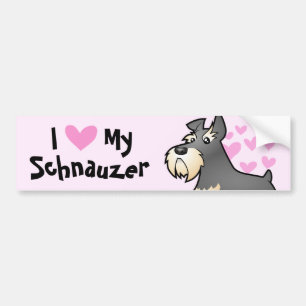 Schnauzer-Liebe Autoaufkleber