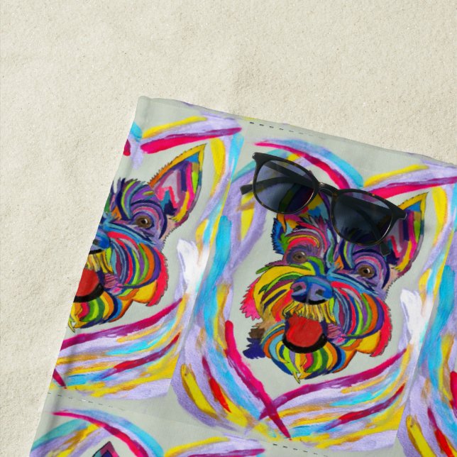 Schnauzer Liebe Strandtuch (Beispiel)