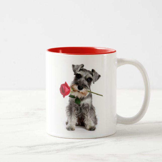 Schnauzer Liebe Zweifarbige Tasse (Rechts)