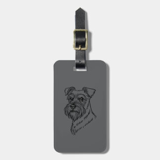 Schnauzer - Luggage Tag Gepäckanhänger