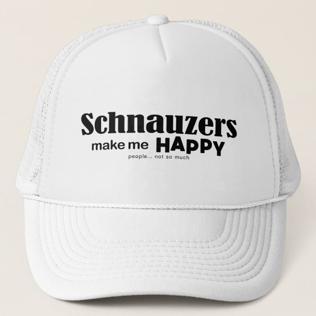 Schnauzer machen mich glücklich truckerkappe (Vorderseite)