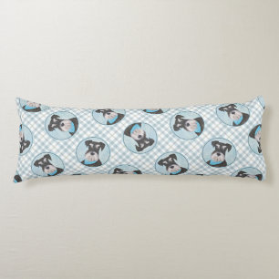 Schnauzer-Malerei Miniatur Unzugeschnittener Haust Seitenschläferkissen