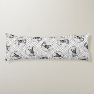 Schnauzer Malerei Riesenkroppe Original Dog Art Seitenschläferkissen