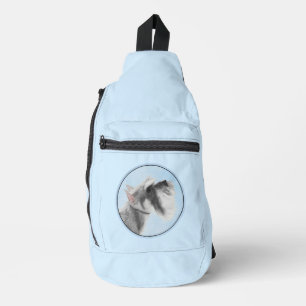 Schnauzer Malerei Riesenkulptur Hundkunst Crossbody Bag