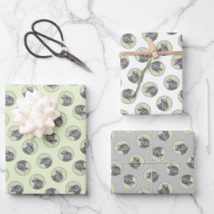 Schnauzer Malerei Riesenkulptur Hundkunst Geschenkpapier Set