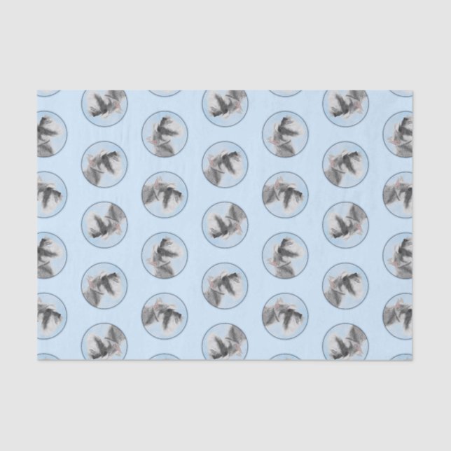 Schnauzer Malerei Riesenkulptur Hundkunst Seidenpapier (Vorderseite)