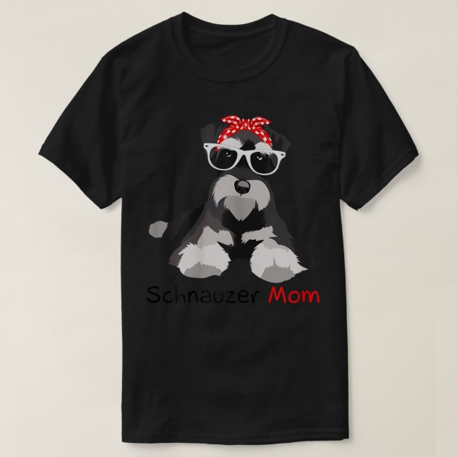 Schnauzer Mama Bandana Womens Schnauzer Dog T-Shirt (Design vorne)