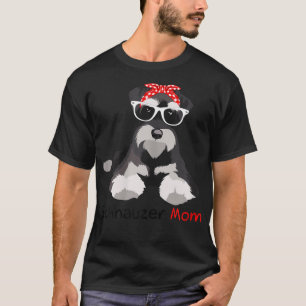 Schnauzer Mama Bandana Womens Schnauzer Dog T-Shirt