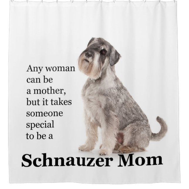 Schnauzer-Mama-Duschvorhang Duschvorhang (Vorderseite)