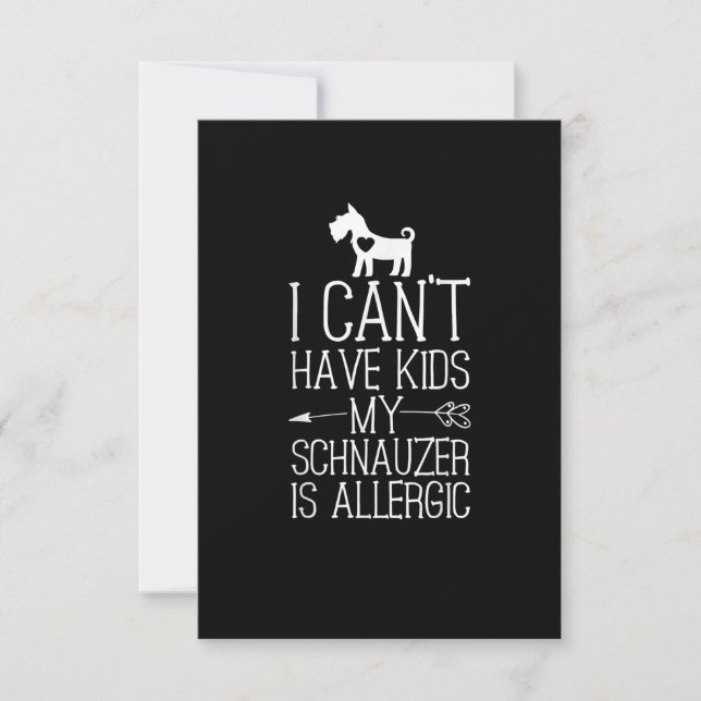 Schnauzer Mama Geschenk Funny Dog Mom Shirts könne RSVP Karte (Vorderseite)