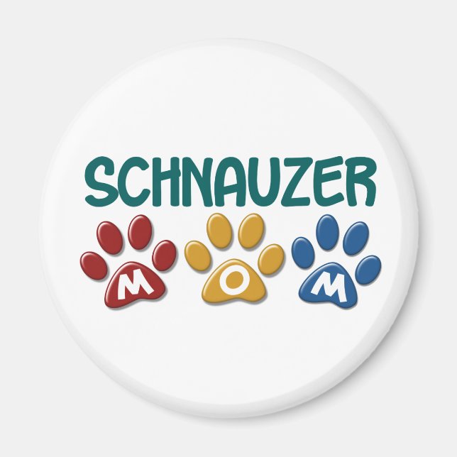 SCHNAUZER Mama Paw Print 1 Magnet (Vorne)