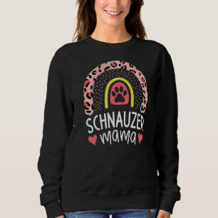 Schnauzer Mama Rainbow Leopard Pink Dog Mama Niedl Sweatshirt