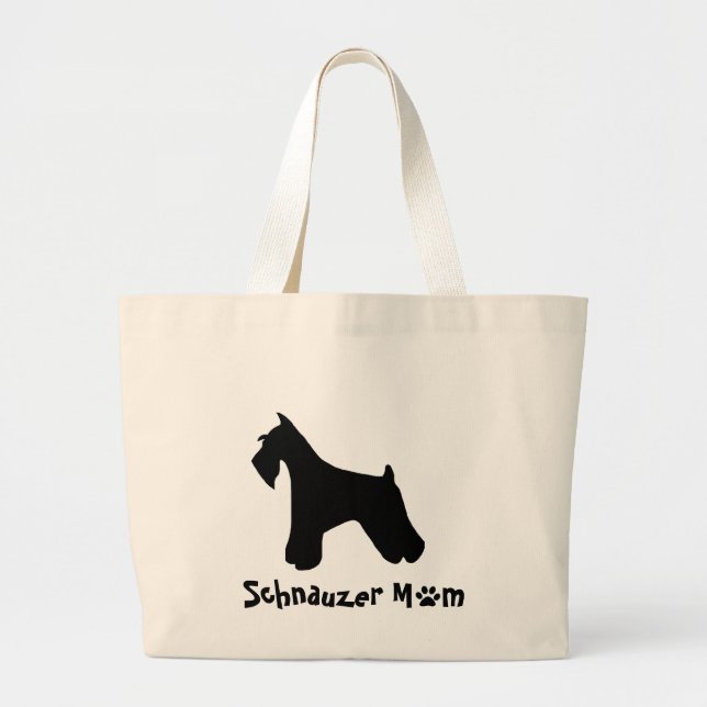 Schnauzer-Mama-Tasche Jumbo Stoffbeutel (Vorne)