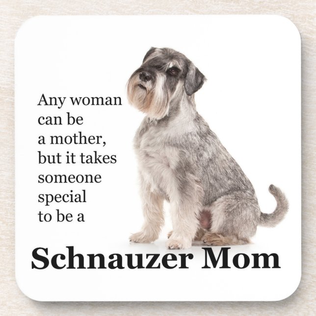 Schnauzer Mama Untersetzer Set (Vorderseite)
