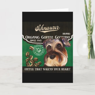Schnauzer-Marke - Organic Coffee Company Feiertagskarte
