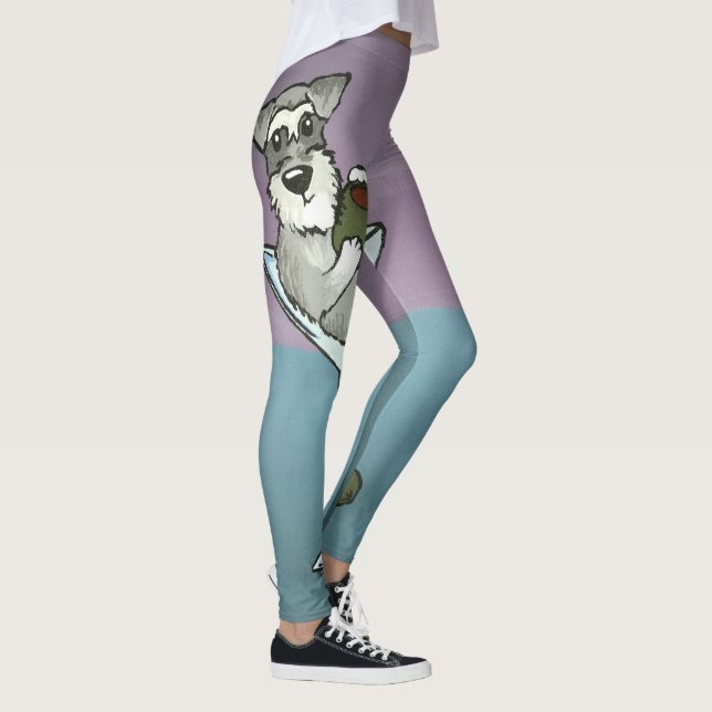 Schnauzer-Martini-Leggings Leggings (Rechts)