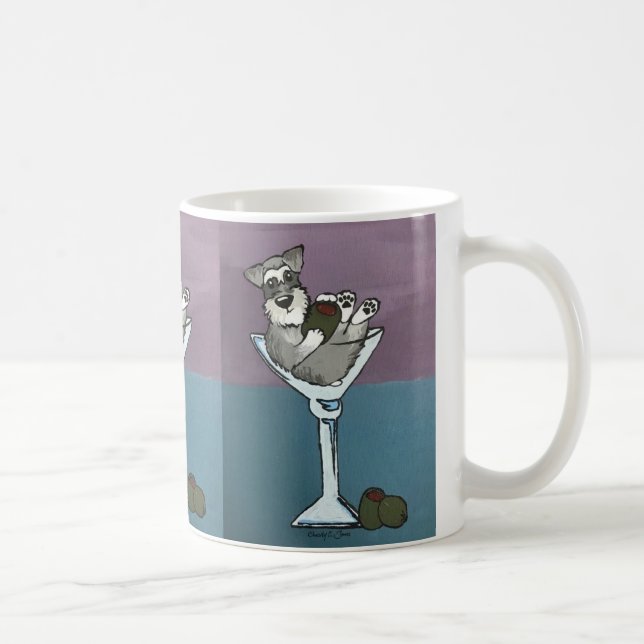 Schnauzer-Martini-Tasse Tasse (Rechts)