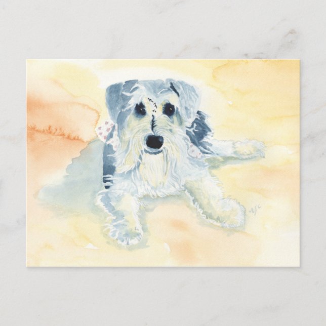Schnauzer Mia Postkarte (Vorderseite)
