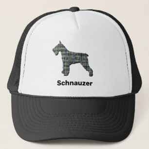 Schnauzer Mini Standard Gigant Silhouette Grid Truckerkappe