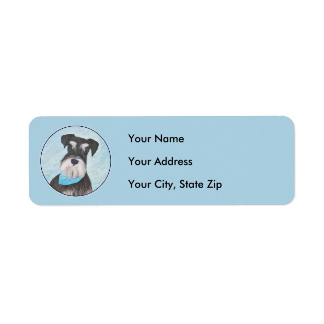 Schnauzer (Miniatur) Malerei - Niedlicher Original (Vorne)