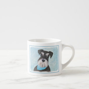 Schnauzer (Miniatur) Malerei - Niedlicher Original Espressotasse