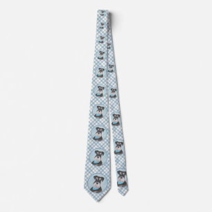 Schnauzer (Miniatur) Malerei - Niedlicher Original Krawatte