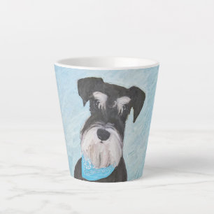 Schnauzer (Miniatur) Malerei - Niedlicher Original Milchtasse