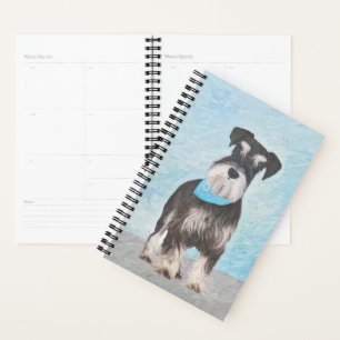 Schnauzer (Miniatur) Malerei - Niedlicher Original Planer