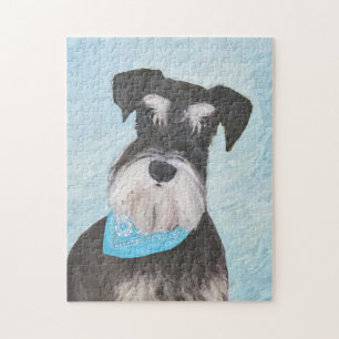 Schnauzer (Miniatur) Malerei - Niedlicher Original Puzzle