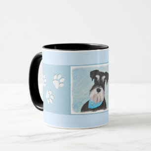Schnauzer (Miniatur) Malerei - Niedlicher Original Tasse