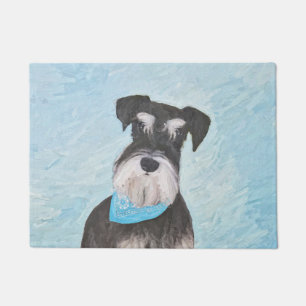 Schnauzer (Miniatur) Malerei - Niedliches Original Fußmatte