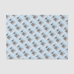 Schnauzer (Miniatur) Malerei - Niedliches Original Seidenpapier