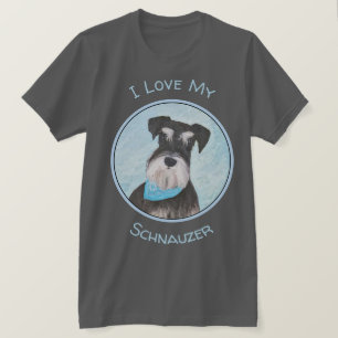 Schnauzer (Miniatur) Malerei - Niedliches Original T-Shirt