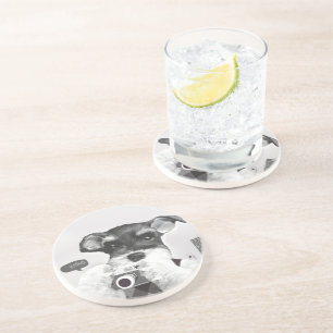 Schnauzer mit Kamera Getränkeuntersetzer