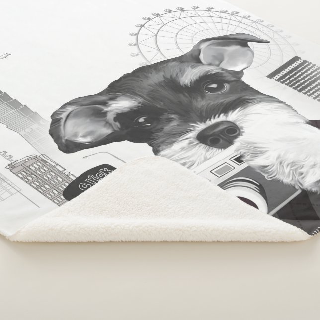 Schnauzer mit Kamera Sherpadecke (3/4)