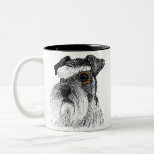 Schnauzer-Monokel Zweifarbige Tasse
