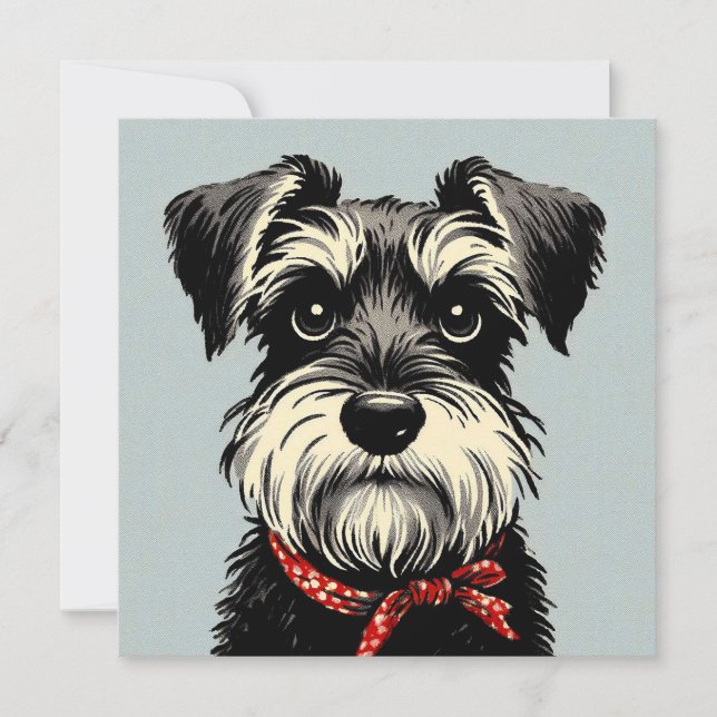 Schnauzer Note Card Dankeskarte (Vorderseite)
