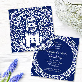 Schnauzer oder Norfolk Terrier Bezaubernde Kunst,  Einladung